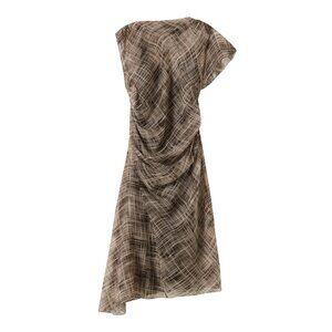 605. LEE MATTHEWS Posie Dress Chocolate Midi $740 NWOT Sz 00